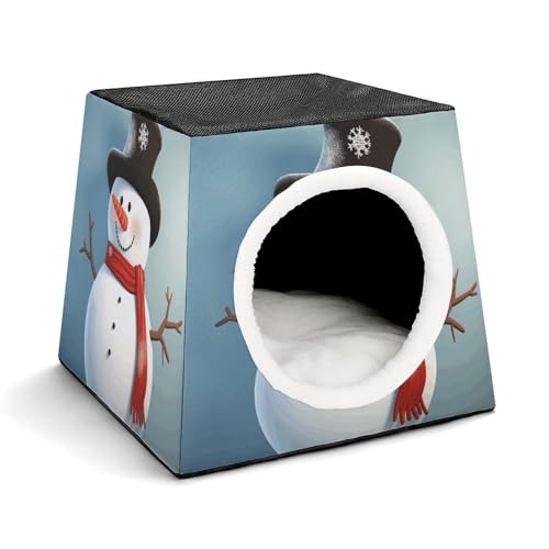 Capsule Pet Waterloo Niedlicher Schneemann Bedruckt Faltbares Hundehaus Katzenhöhle Weiches Kätzchenbett Warmes Kaninchennest Chinchillas Versteck für kleine und mittelgroße Tiere im Innenbereich Capsule Pet Waterloo Niedlicher Schneemann Bedruckt Faltbares Hundehaus Katzenhöhle Weiches Kätzchenbett Warmes Kaninchennest Chinchillas Versteck für kleine und mittelgroße Tiere im Innenbereich von JTKLQBN