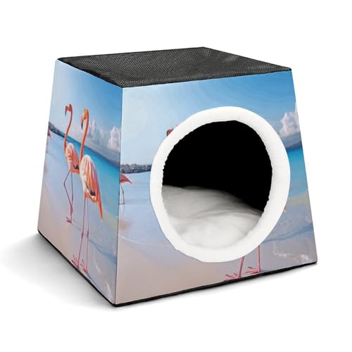 Capsule Pet Waterloo Pink Flamingo on Beach Printed Foldable Dog House Cat Cave Soft Kitten Bed Warm Rabbit Nest Chinchillas Hideout for Indoor Small and Medium Animal Capsule Pet Waterloo Pink Flamingo on Beach Printed Foldable Dog House Cat Cave Soft Kitten Bed Warm Rabbit Nest Chinchillas Hideout for Indoor Small and Medium Animal von JTKLQBN
