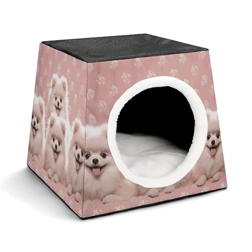 Capsule Pet Waterloo Pomeranians Puppies Printed Foldable Dog House Cat Cave Soft Kitten Bed Warm Rabbit Nest Chinchillas Hideout for Indoor Small and Medium Animal Capsule Pet Waterloo Pomeranians Puppies Printed Foldable Dog House Cat Cave Soft Kitten Bed Warm Rabbit Nest Chinchillas Hideout for Indoor Small and Medium Animal von JTKLQBN