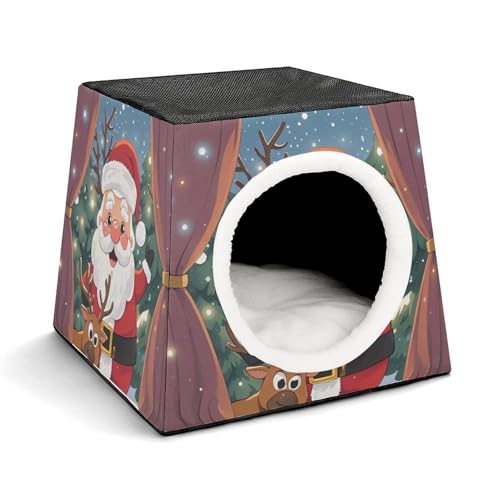 Capsule Pet Waterloo Rentier Peeping Printed Foldable Dog House Cat Cave Soft Kitten Bed Warm Rabbit Nest Chinchillas Hideout for Indoor Small and Medium Animal Capsule Pet Waterloo Rentier Peeping Printed Foldable Dog House Cat Cave Soft Kitten Bed Warm Rabbit Nest Chinchillas Hideout for Indoor Small and Medium Animal von JTKLQBN