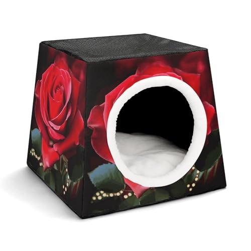 Capsule Pet Waterloo Rose Flower Printed Foldable Dog House Cat Cave Soft Kitten Bed Warm Rabbit Nest Chinchillas Hideout for Indoor Small and Medium Animal Capsule Pet Waterloo Rose Flower Printed Foldable Dog House Cat Cave Soft Kitten Bed Warm Rabbit Nest Chinchillas Hideout for Indoor Small and Medium Animal von JTKLQBN