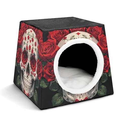 Capsule Pet Waterloo Rote Rose Skelett Gedruckt Faltbares Hundehaus Katzenhöhle Weiches Kätzchenbett Warmes Kaninchennest Chinchillas Versteck für kleine und mittelgroße Tiere im Innenbereich Capsule Pet Waterloo Rote Rose Skelett Gedruckt Faltbares Hundehaus Katzenhöhle Weiches Kätzchenbett Warmes Kaninchennest Chinchillas Versteck für kleine und mittelgroße Tiere im Innenbereich von JTKLQBN