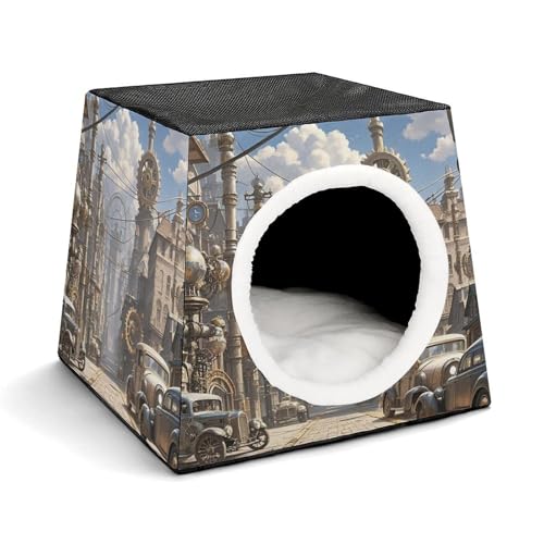Capsule Pet Waterloo Steampunk City Printed Foldable Dog House Cat Cave Soft Kitten Bed Warm Rabbit Nest Chinchillas Hideout for Indoor Small and Medium Animal Capsule Pet Waterloo Steampunk City Printed Foldable Dog House Cat Cave Soft Kitten Bed Warm Rabbit Nest Chinchillas Hideout for Indoor Small and Medium Animal von JTKLQBN