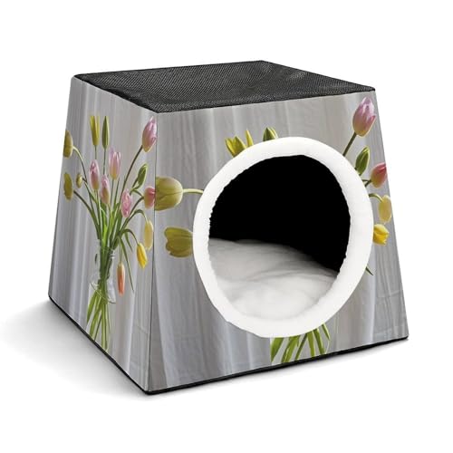 Capsule Pet Waterloo The Art of Flowers Printed Foldable Dog House Cat Cave Soft Kitten Bed Warm Rabbit Nest Chinchillas Hideout for Indoor Small and Medium Animal Capsule Pet Waterloo The Art of Flowers Printed Foldable Dog House Cat Cave Soft Kitten Bed Warm Rabbit Nest Chinchillas Hideout for Indoor Small and Medium Animal von JTKLQBN