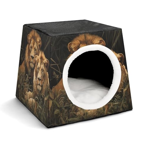 Capsule Pet Waterloo Two Lions Printed Foldable Dog House Cat Cave Soft Kitten Bed Warm Rabbit Nest Chinchillas Hideout for Indoor Small and Medium Animal Capsule Pet Waterloo Two Lions Printed Foldable Dog House Cat Cave Soft Kitten Bed Warm Rabbit Nest Chinchillas Hideout for Indoor Small and Medium Animal von JTKLQBN