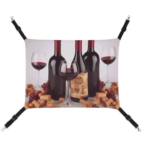 JTKLQBN Hängende Haustier-Hängematte, 42 x 33 cm, Rotwein-bedruckt, weiche Haustiermatte mit verstellbaren Riemen, atmungsaktive Hängematte für Katzen, Frettchen, kleine Hunde, Kaninchen JTKLQBN Hängende Haustier-Hängematte, 42 x 33 cm, Rotwein-bedruckt, weiche Haustiermatte mit verstellbaren Riemen, atmungsaktive Hängematte für Katzen, Frettchen, kleine Hunde, Kaninchen von JTKLQBN
