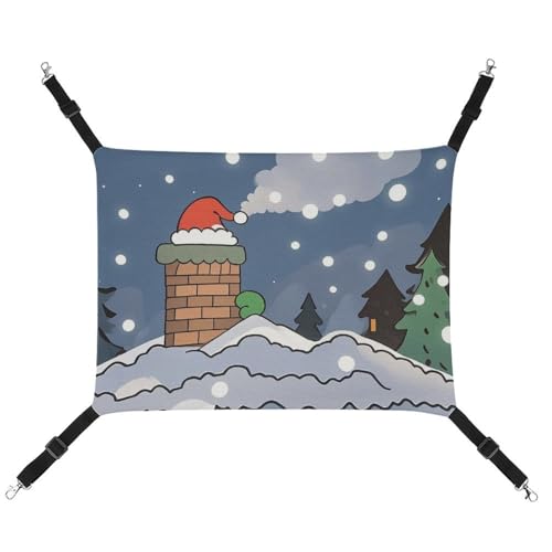 JTKLQBN Hängende Haustier-Hängematte, 42 x 33 cm, bedrucktes Bett, weiche Haustiermatte mit verstellbaren Riemen, atmungsaktive Hängematte für Katzen, Frettchen, kleine Hunde, Kaninchen JTKLQBN Hängende Haustier-Hängematte, 42 x 33 cm, bedrucktes Bett, weiche Haustiermatte mit verstellbaren Riemen, atmungsaktive Hängematte für Katzen, Frettchen, kleine Hunde, Kaninchen von JTKLQBN