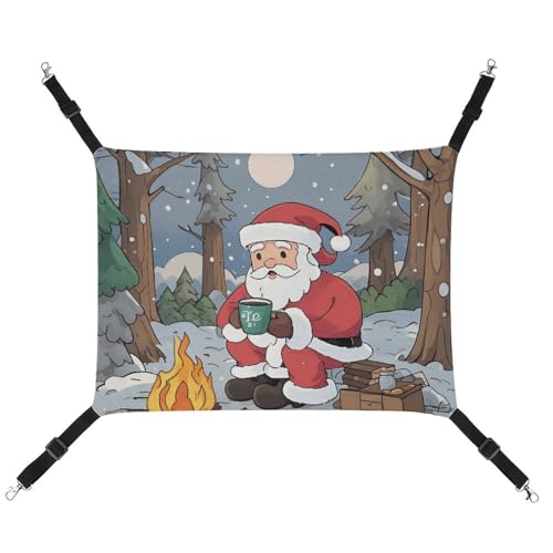 JTKLQBN Hängende Haustier-Hängematte, 42 x 33 cm, beleuchtet ein Feuer in der Wildnis, bedrucktes Bett, weiche Haustiermatte mit verstellbaren Riemen, atmungsaktive Hängematte für Katzen, Frettchen, JTKLQBN Hängende Haustier-Hängematte, 42 x 33 cm, beleuchtet ein Feuer in der Wildnis, bedrucktes Bett, weiche Haustiermatte mit verstellbaren Riemen, atmungsaktive Hängematte für Katzen, Frettchen, von JTKLQBN