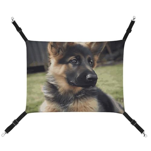 JTKLQBN Hängende Haustier-Hängematte, Deutscher Schäferhund, Welpe, bedrucktes Bett, weiche Haustiermatte mit verstellbaren Riemen, atmungsaktive Hängematte für Katzen, Frettchen, kleine Hunde, JTKLQBN Hängende Haustier-Hängematte, Deutscher Schäferhund, Welpe, bedrucktes Bett, weiche Haustiermatte mit verstellbaren Riemen, atmungsaktive Hängematte für Katzen, Frettchen, kleine Hunde, von JTKLQBN