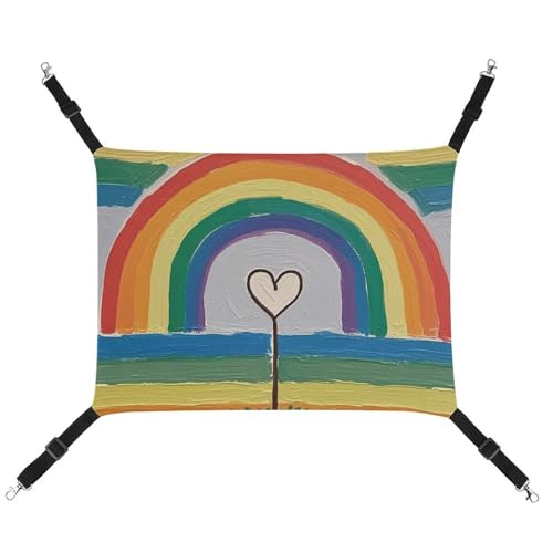 JTKLQBN Hängende Haustier-Hängematte, Liebeszweig, bedrucktes Bett, weiche Haustiermatte mit verstellbaren Riemen, atmungsaktive Hängematte für Katzen, Frettchen, kleine Hunde, Kaninchen, 42 x 33 cm JTKLQBN Hängende Haustier-Hängematte, Liebeszweig, bedrucktes Bett, weiche Haustiermatte mit verstellbaren Riemen, atmungsaktive Hängematte für Katzen, Frettchen, kleine Hunde, Kaninchen, 42 x 33 cm von JTKLQBN