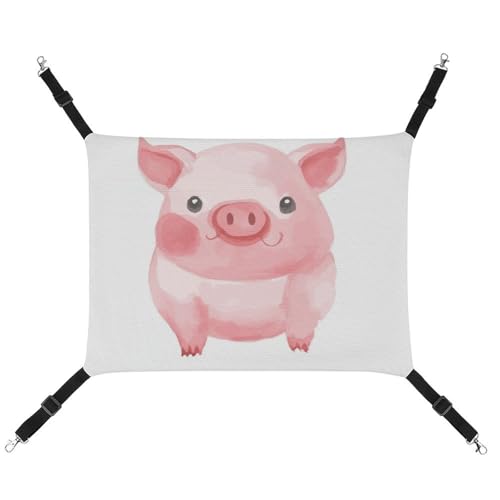 JTKLQBN Hängende Haustier-Hängematte, niedliches rosa Schweine-Bett, weiche Haustiermatte mit verstellbaren Riemen, atmungsaktive Hängematte für Katzen, Frettchen, kleine Hunde, Kaninchen, 42 x 33 cm JTKLQBN Hängende Haustier-Hängematte, niedliches rosa Schweine-Bett, weiche Haustiermatte mit verstellbaren Riemen, atmungsaktive Hängematte für Katzen, Frettchen, kleine Hunde, Kaninchen, 42 x 33 cm von JTKLQBN