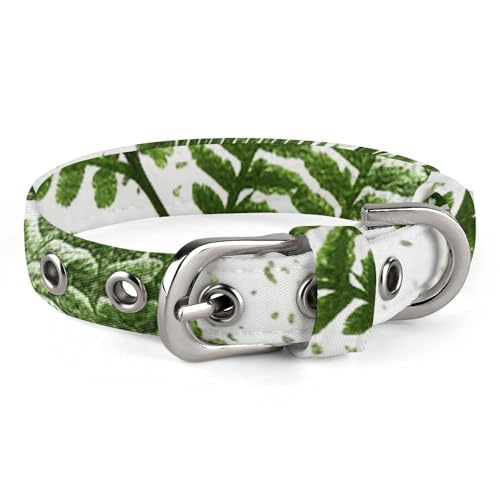 Niedliches Hundehalsband für Welpen, natürliche Pflanzen-Silhouette, Halsband für mittelgroße und kleine Hunde, weiches Katzenhalsband mit verstellbarer Schnalle von 20 bis 26 cm von JTKLQBN