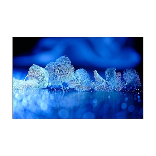 JTKSSCS Aquarium RüCkwand Aquarium Hintergrund Aufkleber Blau Blume Poster Fisch Tank Dekoration Selbst Klebe Tapete Hintergrund(30x61cm) von JTKSSCS