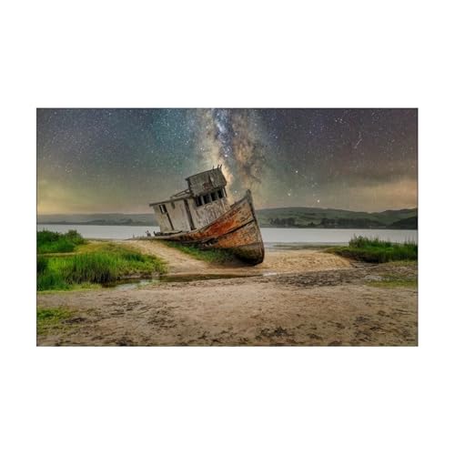 JTKSSCS Aquarium RüCkwand Aquarium Hintergrund Aufkleber Schiff Poster Fisch Tank Dekoration Selbst Klebe Tapete Hintergrund(50x80cm) von JTKSSCS