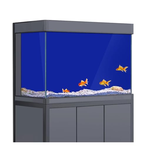 JTKSSCS Aquarium RüCkwand Fisch Tank Hintergrund Gradienten Einfache Druck Tapete Aquarium Hintergrund Dekorationen(Dark Blue,60x180cm) von JTKSSCS