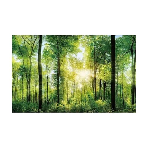 JTKSSCS Aquarium RüCkwand Wald Aufkleber Aquarium Hintergrund Poster Dekoration Fisch Tank Wand Lanscaping Regenwald Terrarium(GREEN5,50x90cm) von JTKSSCS