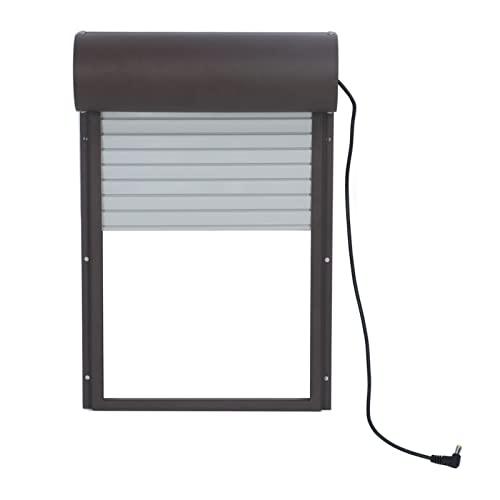 Batteriebetriebene Hühnerstalltür, Automatischer Hühnerstalltüröffner mit Timer, Metall-LED-Anzeige, für Huhn, Ente, Gans (EU-Stecker) von JTLB