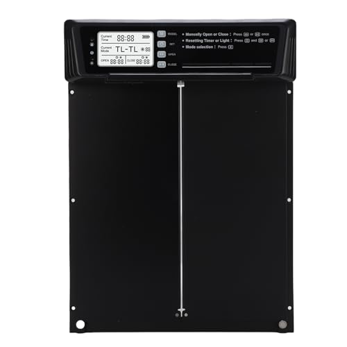 JTLB Automatische Hühnerstalltür, Solarbetriebener Aluminium-Öffner, Lichtsensor, Zeitsteuerung, Schutz der Herde auf Dem Bauernhof mit Mehreren Modi, Einfach zu Installierender von JTLB