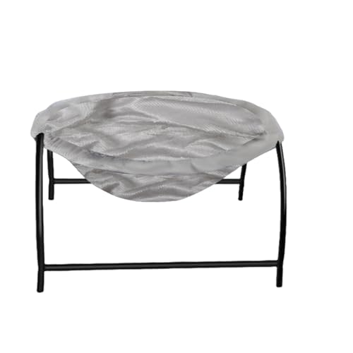 JTLB Erhöhtes Bequemes, Atmungsaktives Katzenbett, Gemütliches Swing -Design, Stabiler Rahmen für das Jährliche Gebrauch, Abnehmbar und Waschbar (Grau) von JTLB
