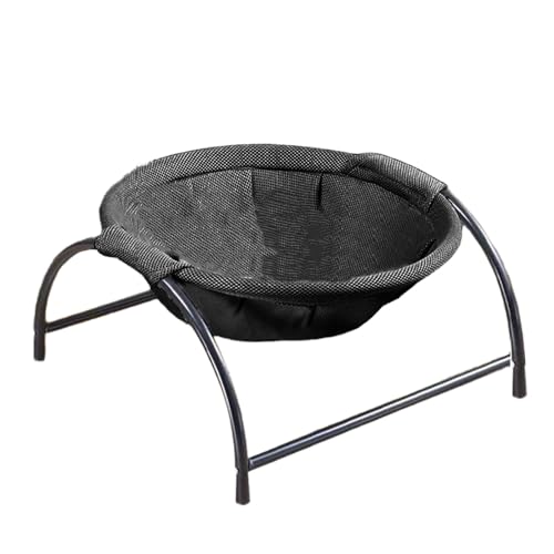 JTLB Erhöhtes Bequemes, Atmungsaktives Katzenbett, Gemütliches Swing -Design, Stabiler Rahmen für das Jährliche Gebrauch, Abnehmbar und Waschbar (Schwarz) von JTLB