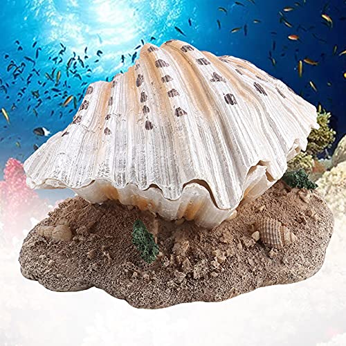 JTLB Ornament-Muschel, 13 X 12 X 11 cm, Aquarium-Dekoration, Korallenbelüftung, Ornament, Fischmuschel, Perlen-Bubbler-Dekor von JTLB