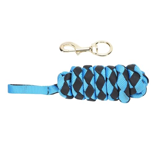 JTLB Premium Horse Lunge -Linie, Dickes Nylon -Gurtband, Komfortabler Griff, Langes Trainingsseil, Zinklegierung, Ideal für Stabile Aktivitäten, Ziehen, Binden, Pflege (Hellblau schwarz) von JTLB