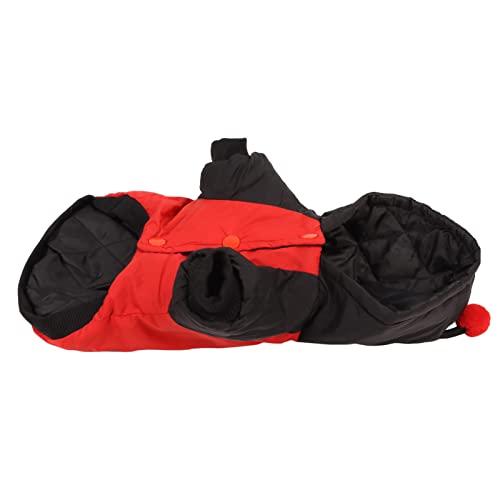 Marienkäfer-Hunde-Kapuzenpullover, Niedliche, Lustige, Warme Winter-Haustierkleidung für Kleine Hunde, Entworfen aus Weichem Polyestermaterial (XL) von JTLB