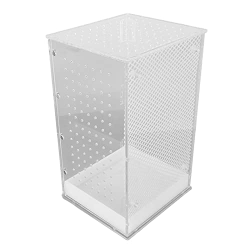 JTLB Reptilien-Zuchtbox, Transparenter Insekten-Habitat-Terrarium-Koffer für Spinnen, Insekten, Schnecken, Geckos, Bartagamen, Stabheuschrecken, Gottesanbeterinnen und Andere Reptilien (L) von JTLB