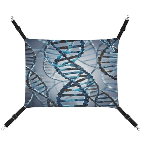 JTREWBV Hängematte, für kleine Tiere, DNA, genetischer Helix-Druck, hängende Haustier-Hängematten, Käfig-Hängematte mit verstellbaren Riemen und Metallhaken JTREWBV Hängematte, für kleine Tiere, DNA, genetischer Helix-Druck, hängende Haustier-Hängematten, Käfig-Hängematte mit verstellbaren Riemen und Metallhaken von JTREWBV