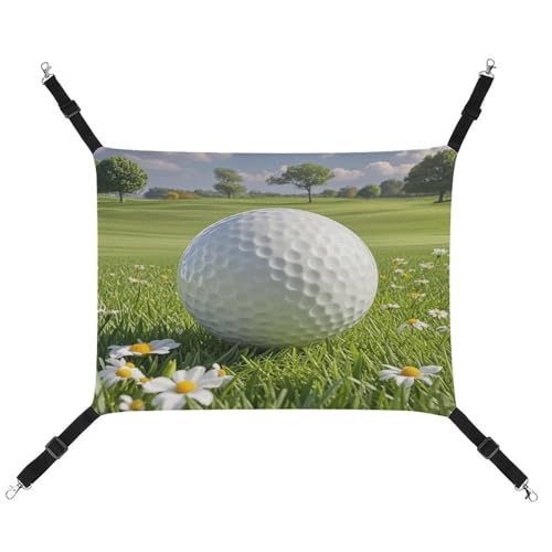 JTREWBV Kleine Tier-Hängematte, Golfball-Druck, hängende Haustier-Hängematten, Käfig-Hängematte mit verstellbaren Riemen und Metallhaken JTREWBV Kleine Tier-Hängematte, Golfball-Druck, hängende Haustier-Hängematten, Käfig-Hängematte mit verstellbaren Riemen und Metallhaken von JTREWBV