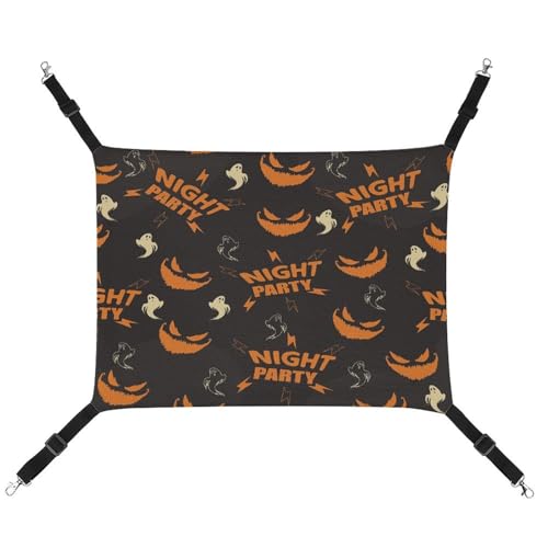 JTREWBV Kleine Tierhängematte, Geisterdruck, hängende Haustier-Hängematten, Käfig-Hängematte mit verstellbaren Riemen und Metallhaken JTREWBV Kleine Tierhängematte, Geisterdruck, hängende Haustier-Hängematten, Käfig-Hängematte mit verstellbaren Riemen und Metallhaken von JTREWBV