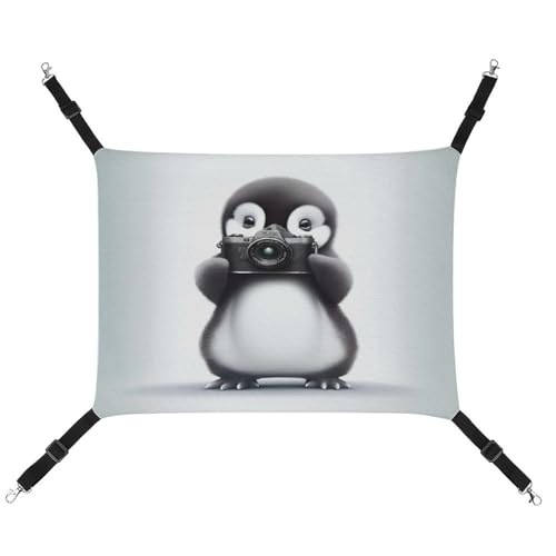 JTREWBV Kleine Tierhängematte, niedlicher Pinguin-Druck, hängende Haustier-Hängematte, Käfig-Hängematte mit verstellbaren Riemen und Metallhaken JTREWBV Kleine Tierhängematte, niedlicher Pinguin-Druck, hängende Haustier-Hängematte, Käfig-Hängematte mit verstellbaren Riemen und Metallhaken von JTREWBV