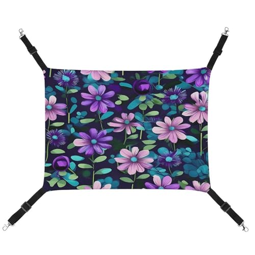 JTREWBV Kleine Tierhängematte mit violettem Kamelien-Druck, hängende Haustier-Hängematten, Käfig-Hängematte mit verstellbaren Riemen und Metallhaken JTREWBV Kleine Tierhängematte mit violettem Kamelien-Druck, hängende Haustier-Hängematten, Käfig-Hängematte mit verstellbaren Riemen und Metallhaken von JTREWBV