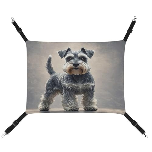 JTREWBV Kleintier-Hängematte, Schnauzer-Druck, hängende Haustier-Hängematten, Käfig-Hängematte mit verstellbaren Riemen und Metallhaken JTREWBV Kleintier-Hängematte, Schnauzer-Druck, hängende Haustier-Hängematten, Käfig-Hängematte mit verstellbaren Riemen und Metallhaken von JTREWBV