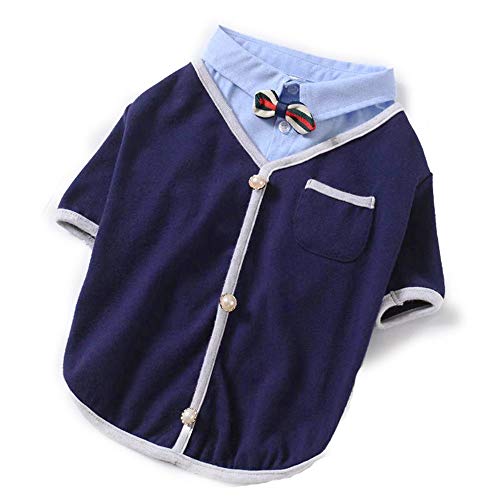 JTRHD Outdoor Haustier Kleidung Kleines Maxi-Medium Maxi-Hunde-T-Shirt 2 Farben Warm Vest Set Winter im Freien warm (Farbe : Blue, Size : L) von JTRHD