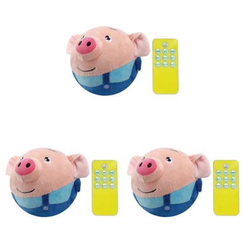 JUCHRZEY Aktiv bewegliches Haustier-Plüschspielzeug, interaktives Hundespielzeug, springende Bälle for Haustiere (blaues Schwein) von JUCHRZEY