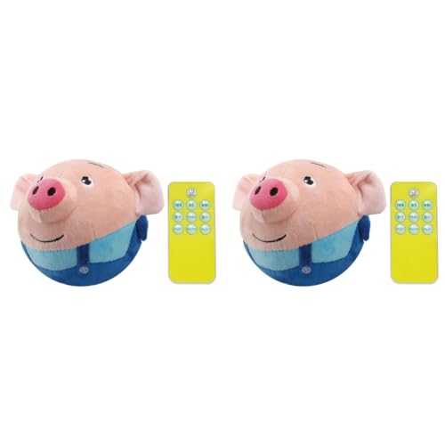 JUCHRZEY Aktiv bewegliches Haustier-Plüschspielzeug, interaktives Hundespielzeug, springende Bälle for Haustiere (blaues Schwein) von JUCHRZEY