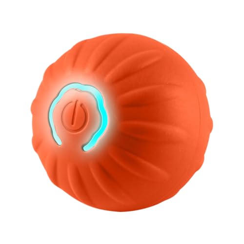 JUCHRZEY Intelligenter, automatisch beweglicher Bounce-Rollball, USB-wiederaufladbarer elektronischer rotierender Katzenball, selbstbewegender Haustier-Übungs-Verfolgungsspielzeugball for da von JUCHRZEY