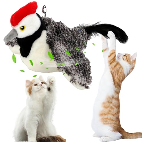 JUCHRZEY Interaktives Katzenspielzeug Selbstbeschäftigung, Vogel for Katze, Zwitscherndes Vogel Katzenspielzeug, Interactive Cat Toy, Flapping Bird Cat Toy JUCHRZEY Interaktives Katzenspielzeug Selbstbeschäftigung, Vogel for Katze, Zwitscherndes Vogel Katzenspielzeug, Interactive Cat Toy, Flapping Bird Cat Toy von JUCHRZEY