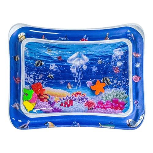 JUCHRZEY Sensorische Wasserspielmatte mit Fischen, sensorische Wasserspielmatte, Bauchzeit-Wasserspielmatte for gelangweilte Hauskatzen von JUCHRZEY