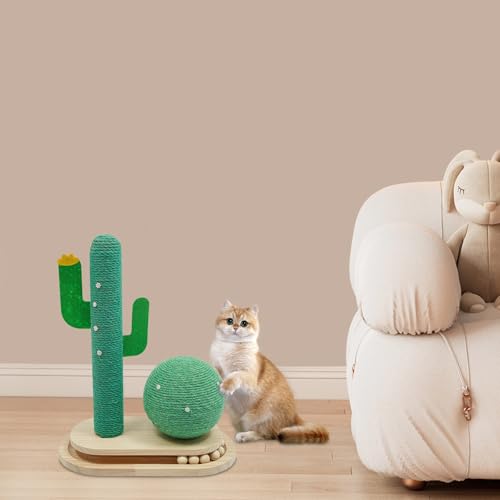 Kratzbaum Kaktus, Katzenkratzbaum für Kätzchen und kleine Katzen, Klein Kratz Kaktus für Katzen Cat Scratching Post Kratzkaktus, Hanfseil und Massivholz Kratzstange Stabil, Grün Kratzbaum Kaktus, Katzenkratzbaum für Kätzchen und kleine Katzen, Klein Kratz Kaktus für Katzen Cat Scratching Post Kratzkaktus, Hanfseil und Massivholz Kratzstange Stabil, Grün von JUDEMII