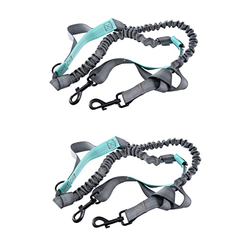 JUFUM 2 x Hundeleine mit Spanngurten, freie Kontrolle für bis zu 68 kg, langlebige Bungee-Leine mit Griffen JUFUM 2 x Hundeleine mit Spanngurten, freie Kontrolle für bis zu 68 kg, langlebige Bungee-Leine mit Griffen von JUFUM