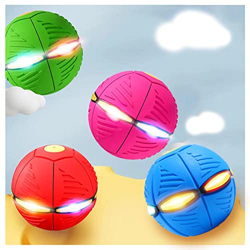JUJNE Flat Throw Disc Ball, Frisbeescheibe FüR Hunde Freie Verwandlung Welpenspielzeug, Outdoor Garden Flying Ball Spielzeug,4PCS von JUJNE