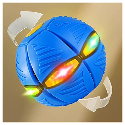 JUJNE Frisbee Deformed Ball, Welpenspielzeug Gute FlexibilitäT UFO Multifunktionsball, Outdoor Garden Flying Ball Spielzeug,Blue-1PC von JUJNE