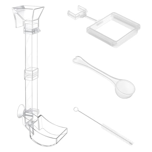 JUJNE -Futterschalen-Set, Aquarium-Futterrohr-Set, Multifunktionales Aquarium-Futterrohr-Set mit Futterring, Reinigungsbürste, Aquarium-Futterrohr von JUJNE