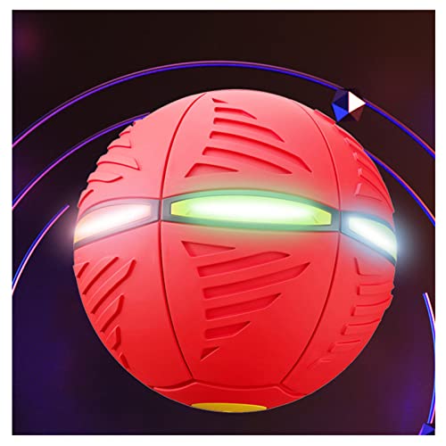 JUJNE Magic UFO Ball, Activball Hund Gute FlexibilitäT Hundespielzeug Ball, Langlebige HundebäLle FüR Kleine MittelgroßE Hunde,Red-1PC von JUJNE