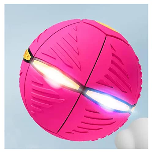 JUJNE Magic UFO Ball, Welpenspielzeug Magisch Verformbar Fliegender Ball, Interaktives Hundespielzeug,Purple-1PC von JUJNE