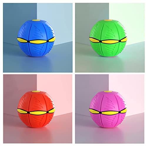 JUJNE Pet Toy Flying Saucer Ball, UFO Multifunktionsball Kreative Dekomprimierung Hunde Spielsachen, Outdoor Garden Flying Ball Spielzeug,4PCS von JUJNE