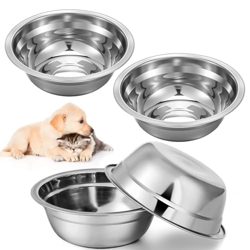JUJOYBD 4 Stück Edelstahl Näpfe, 380 ml, 14 cm Durchmesser, Haustiernäpfe für Katzen oder kleine Hunde, Ersatznäpfe für Erhöhte Katzennapf Futterstation JUJOYBD 4 Stück Edelstahl Näpfe, 380 ml, 14 cm Durchmesser, Haustiernäpfe für Katzen oder kleine Hunde, Ersatznäpfe für Erhöhte Katzennapf Futterstation von JUJOYBD