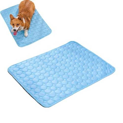 JUKOOE Haustier Kühlmatte, Hundekühlkissen - Die ultimative Kühlmatte speziell für Hunde und Katzen entwickelt, geeignet für Innen- und Außenbereich (Blau, L) von JUKOOE